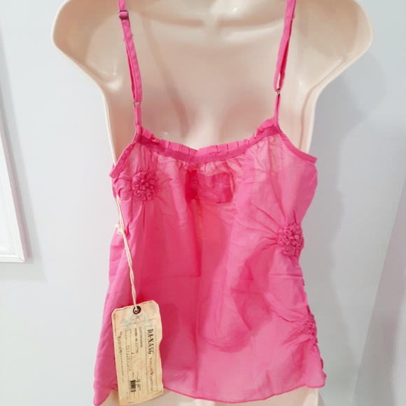 SALE ‼️ Da-Nang Hot Pink Sleeveless Blouse NWT - Picture 13 of 14